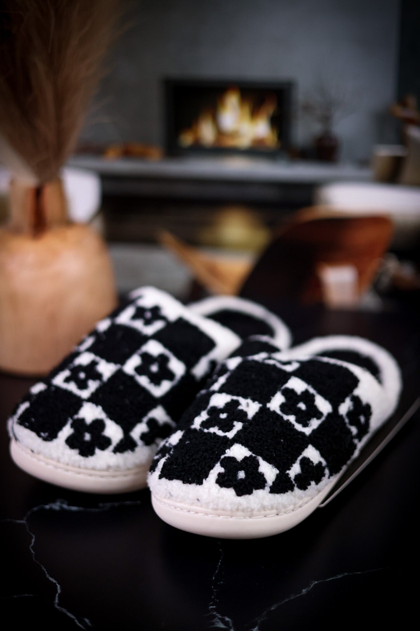 Daisy Checker Slippers