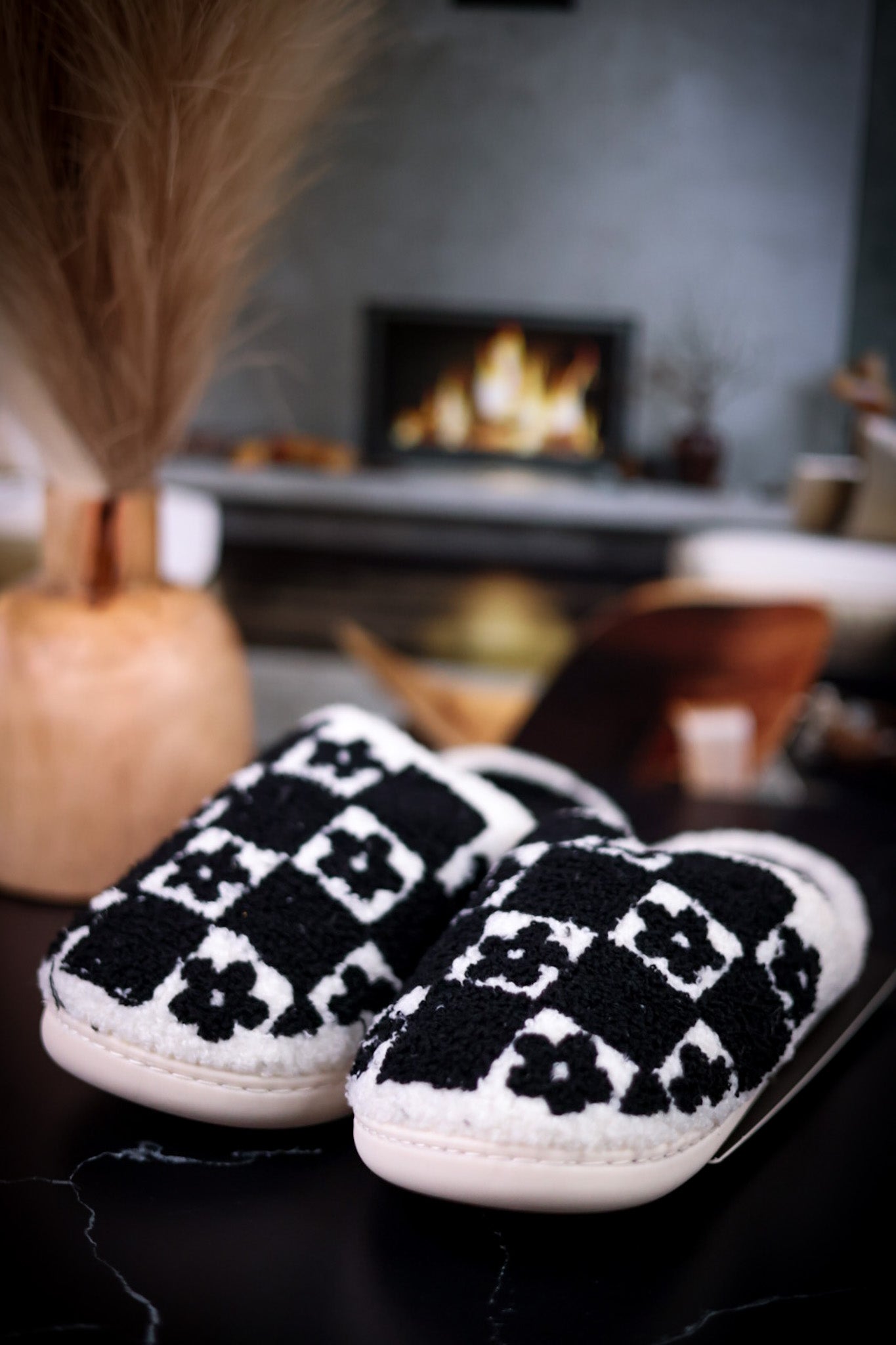 Daisy Checker Slippers