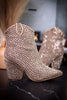 Swagger Taupe Rhinestone Boots