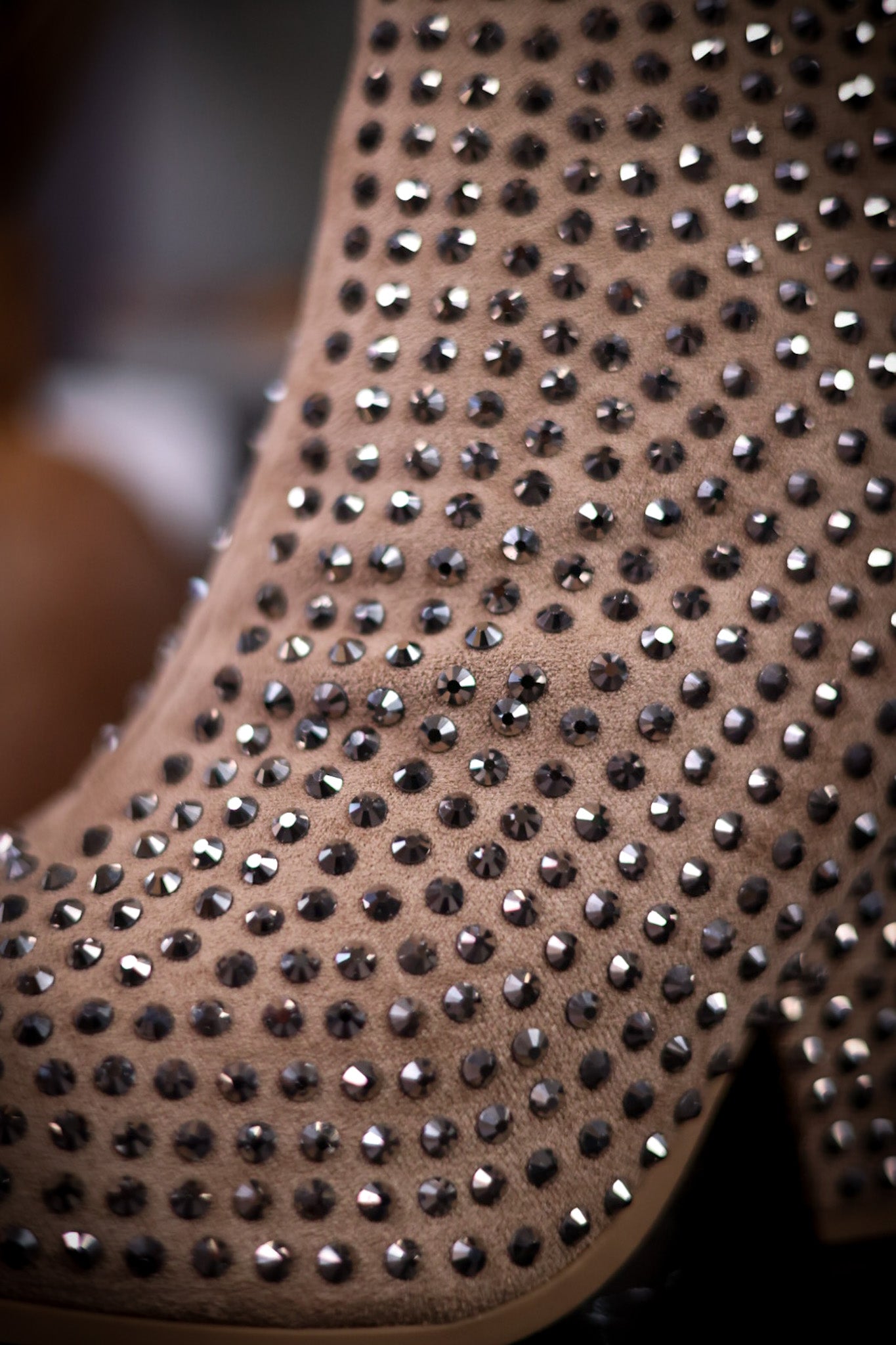 Swagger Taupe Rhinestone Boots