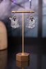 Silver Glittery Halloween Ghost Earrings