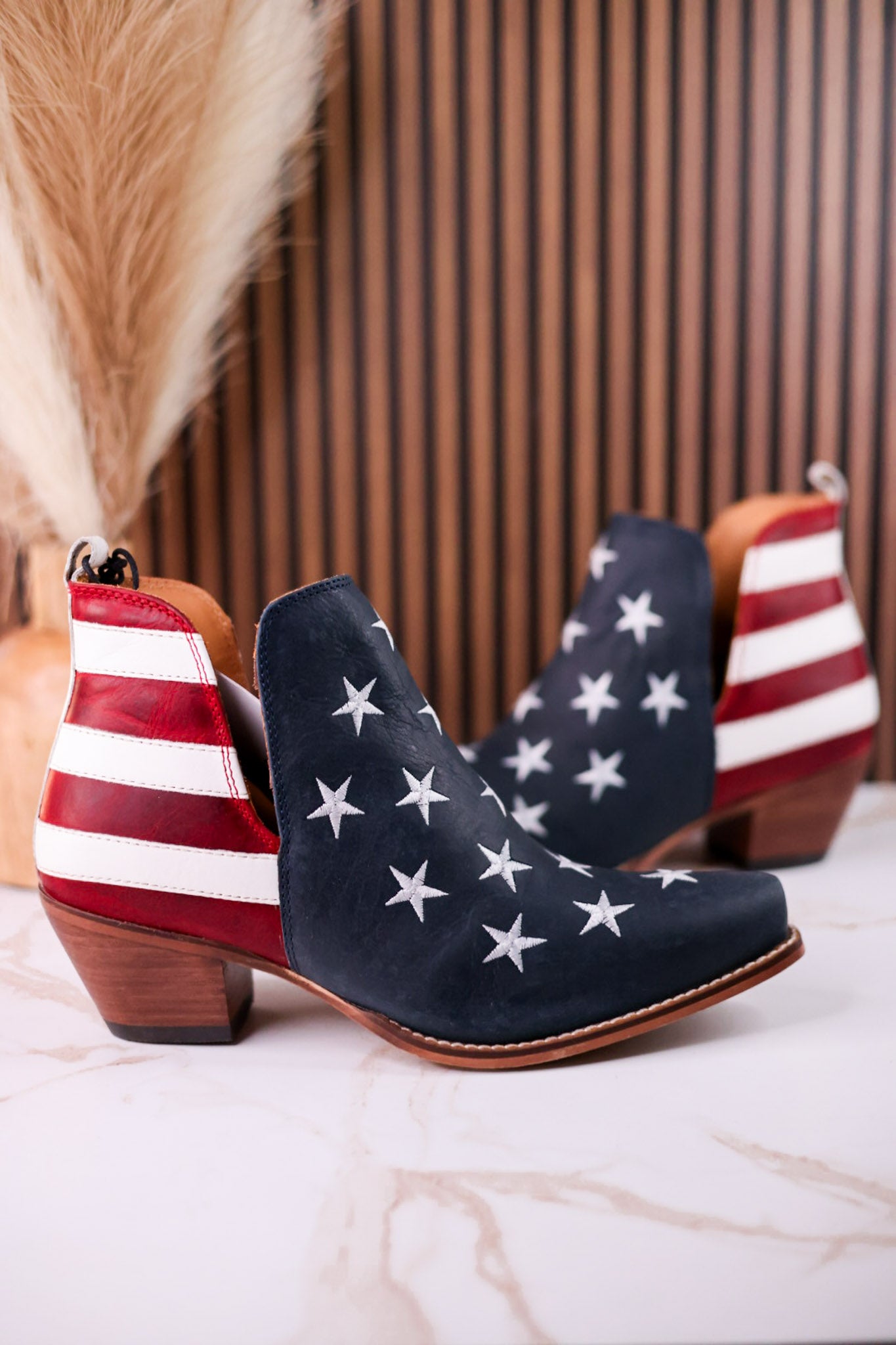 Liberty Star Leather Ankle Booties