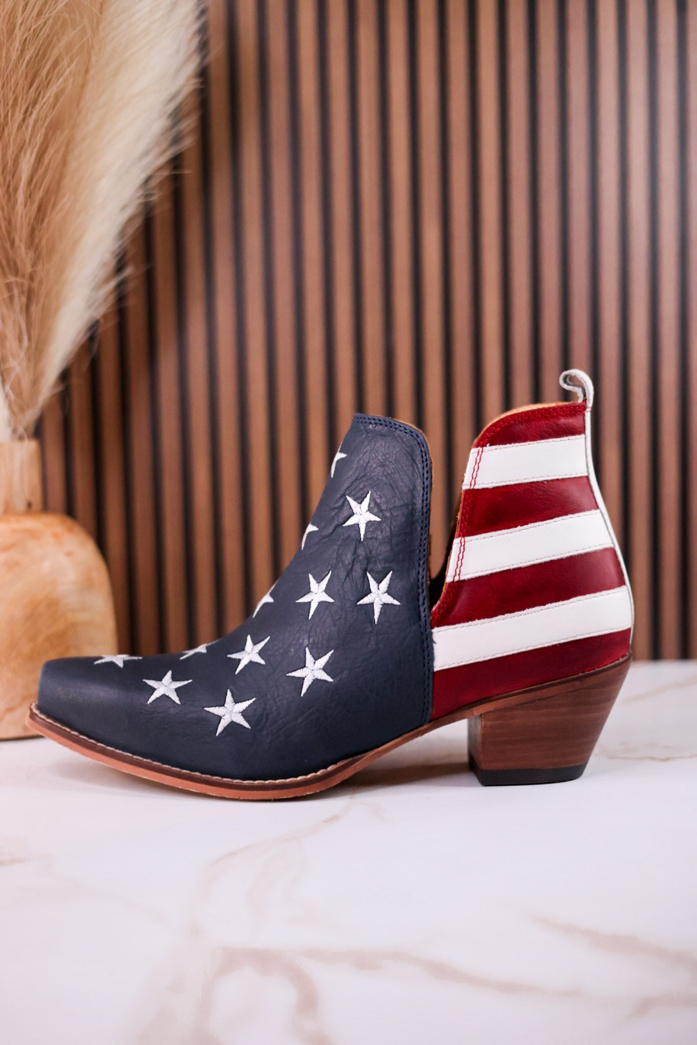 Liberty Star Leather Ankle Booties