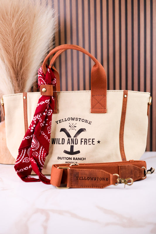 Licensed Yellowstone Echo Valley Ivory Crossbody Bag With Scarf