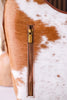 Brown & White Cowhide Calfskin Concealed Carry Purse