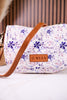 Purple Cottage Rose Crossbody Bag