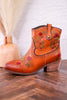 Colorful Floral Embossed Ankle Boots