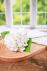 12" Real Touch White Hydrangea