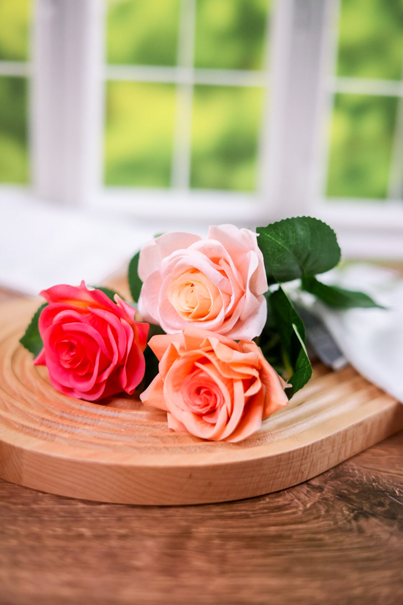 Real Touch Rose Stems (3 Colors)