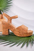 Cheers Glitter Cork Heels