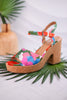 Cheers Floral Cork Heels
