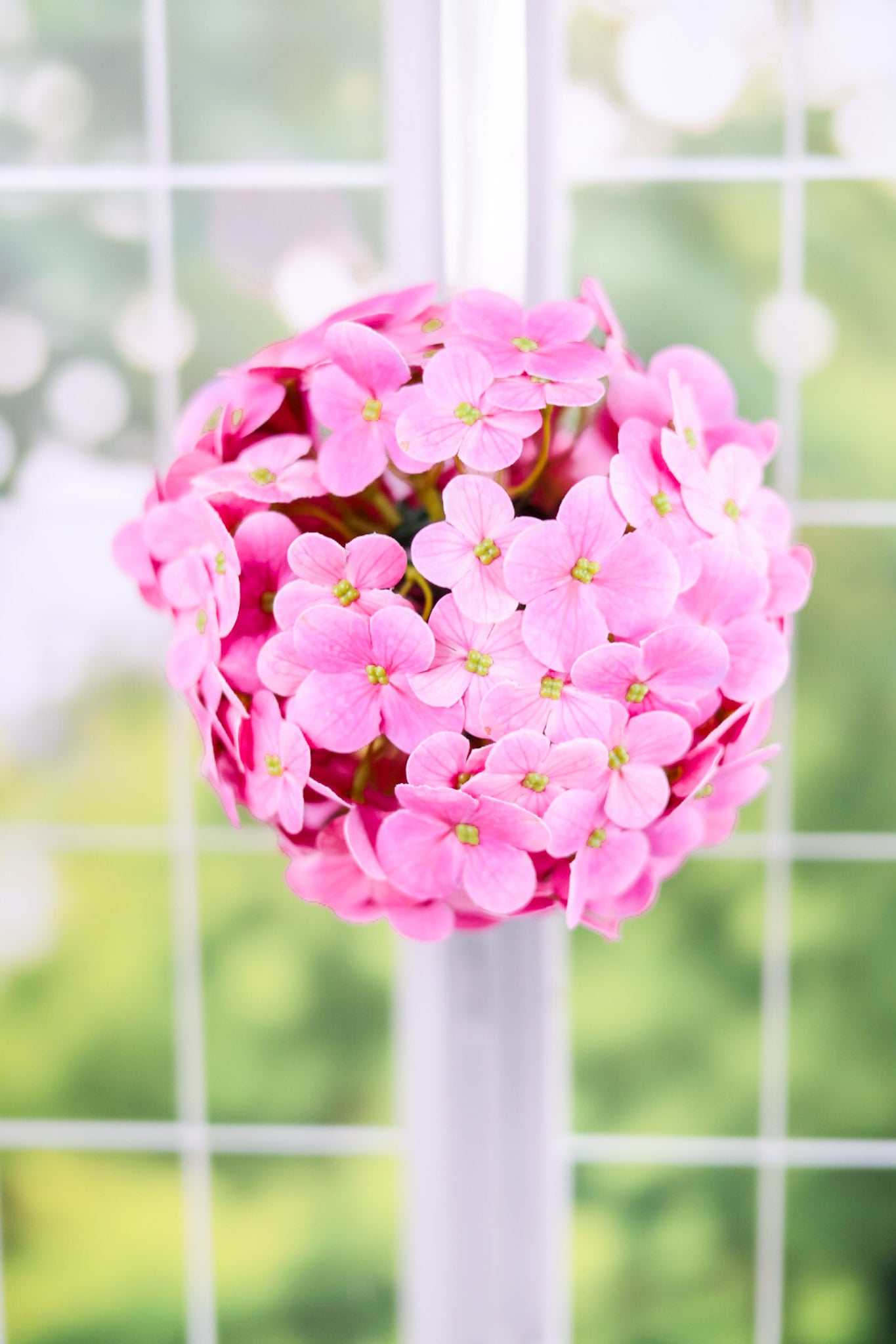 4" Hanging Pink Hydrangea Ball