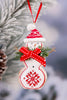 Resin Classic Red & White Christmas Ornaments (Three Styles)