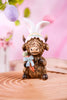 Easter Bunny Ear Resin Highland Cow Decorative Table Top Sitters (3 Styles)