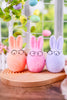 6" Flocked Sherbet Bunnies with Glasses