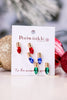 Christmas Crystal Bulb Earrings Trio (Set Of Three)