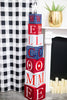 Red White & Blue "Welcome" Metal Box Stack