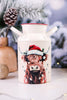 Holiday Highland Cow Metal Milk Cans (2 Styles)