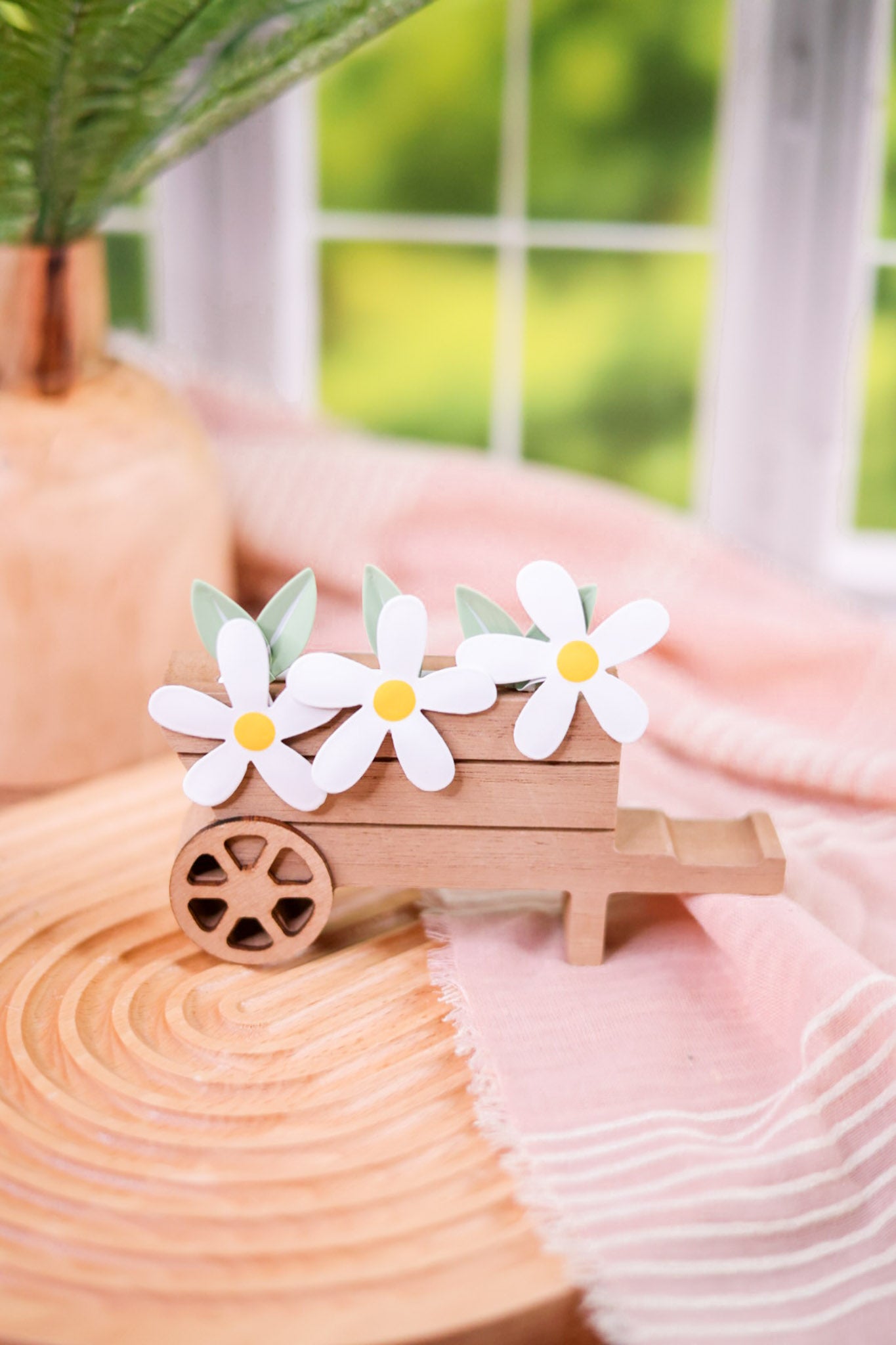 Daisy Wagon Wooden Sitter