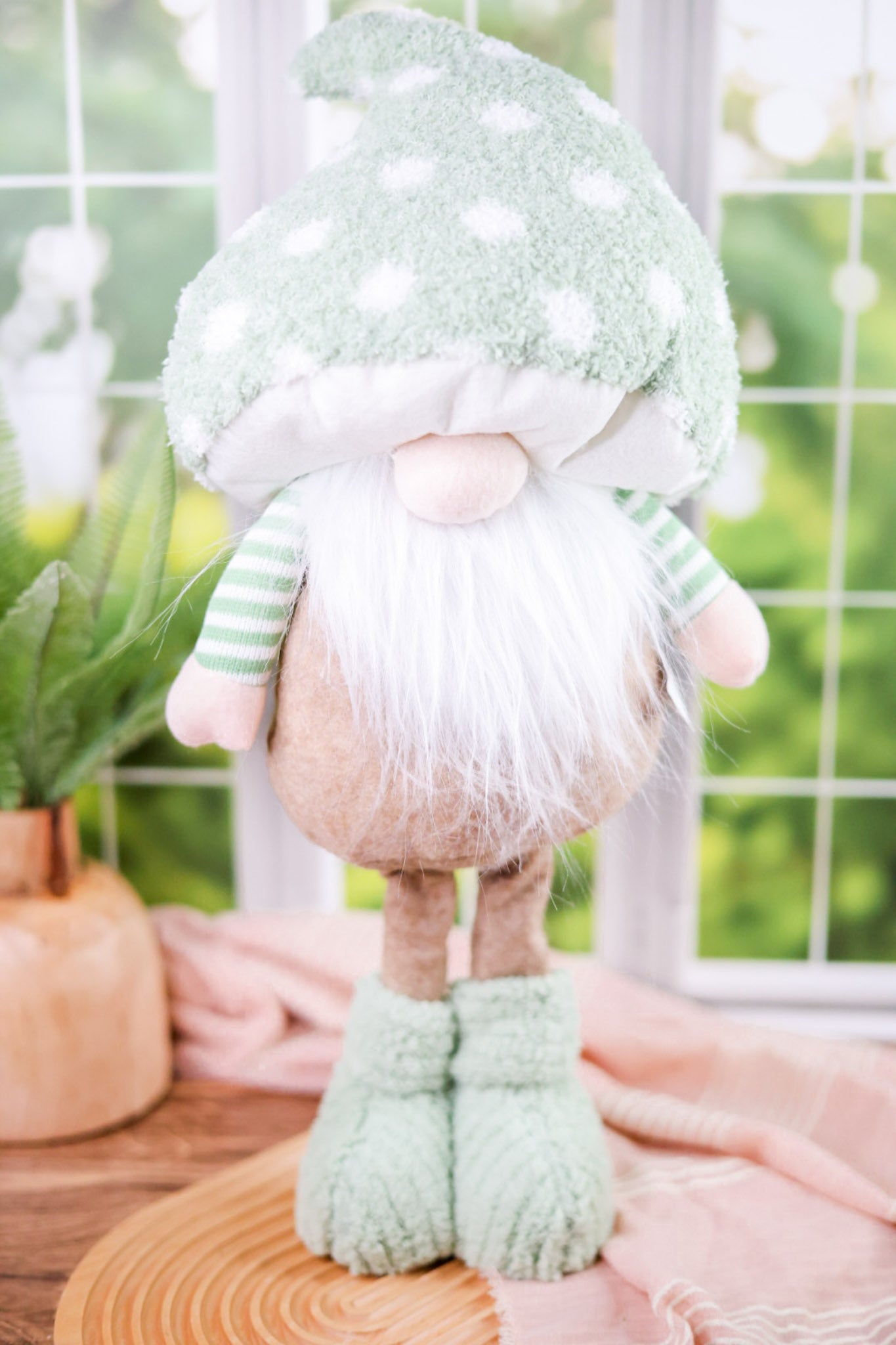 Pastel Mushroom Hat Plush Standing Gnomes (3 Colors)