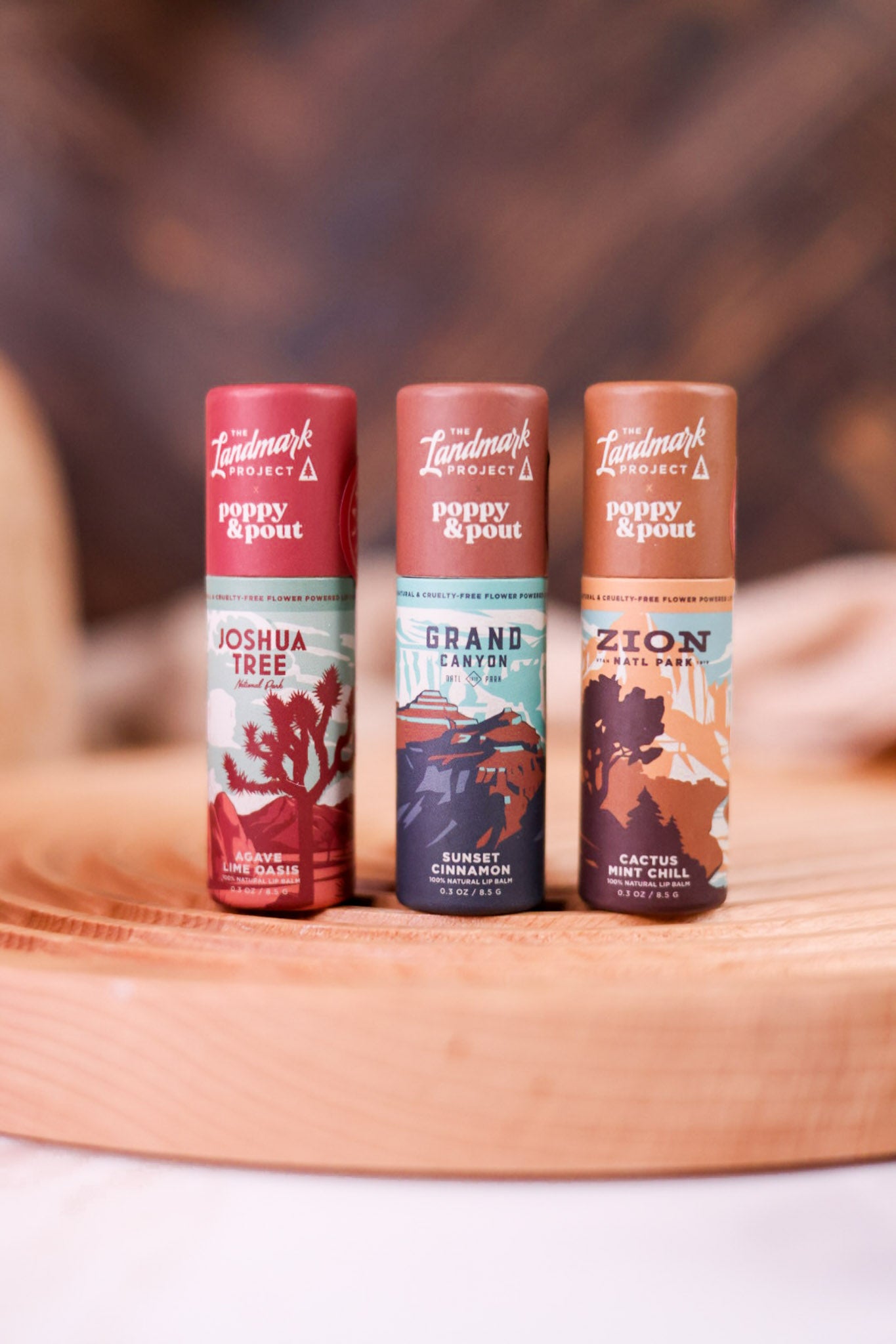 The Landmark Project Lip Balm Gift Set Of Three - Whiskey Skies