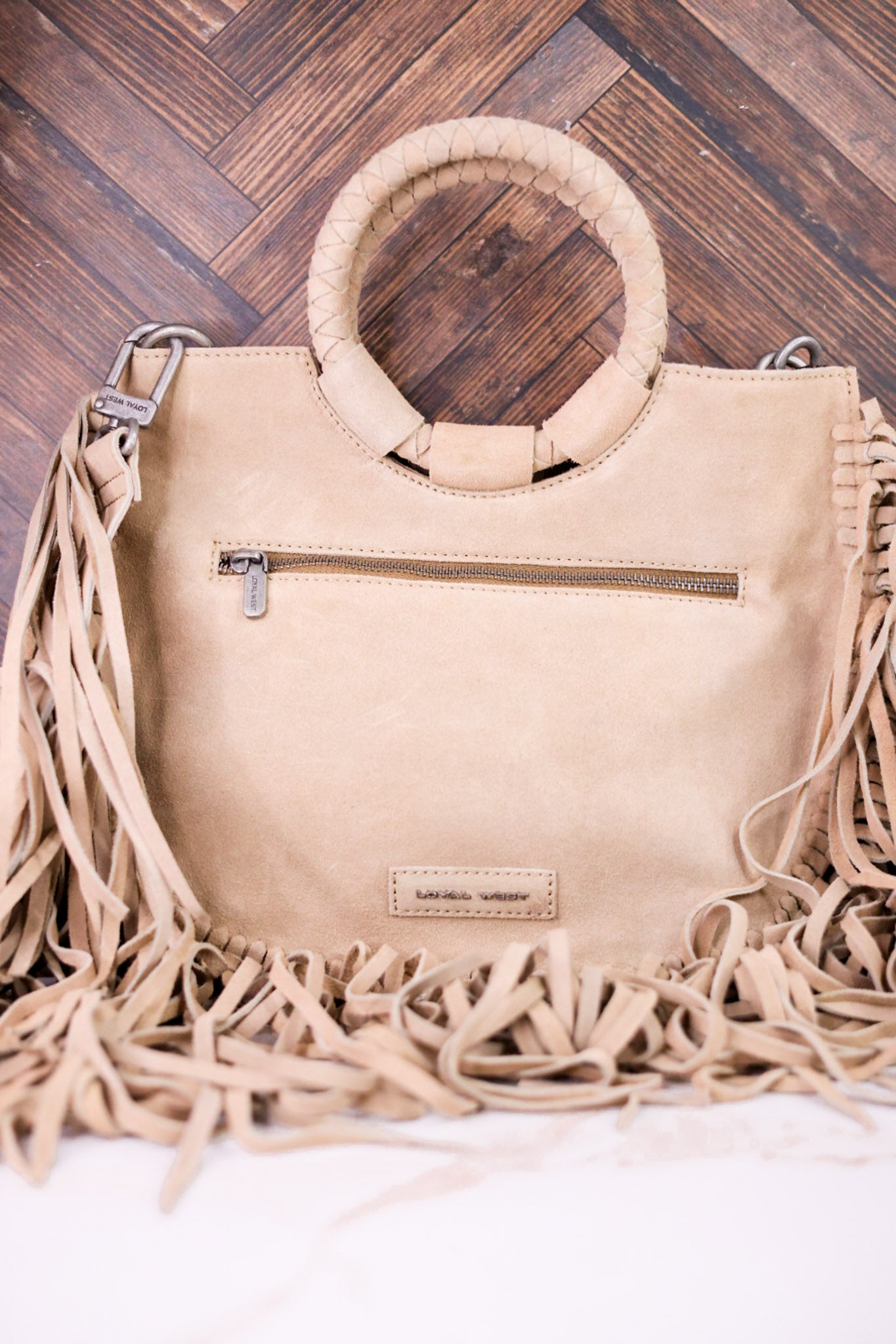 Sedona Tassel Bag In Suede Leather