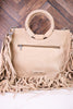 Sedona Tassel Bag In Suede Leather