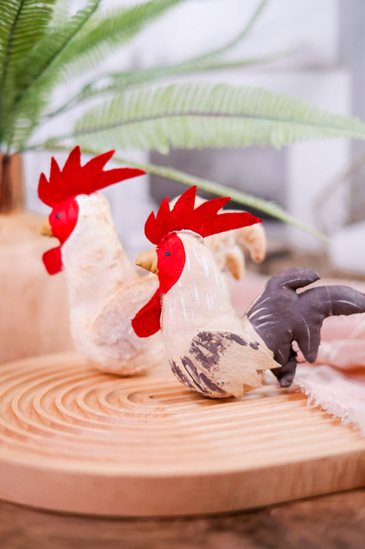 Painted Canvas Chicken Figurine (2 Styles)