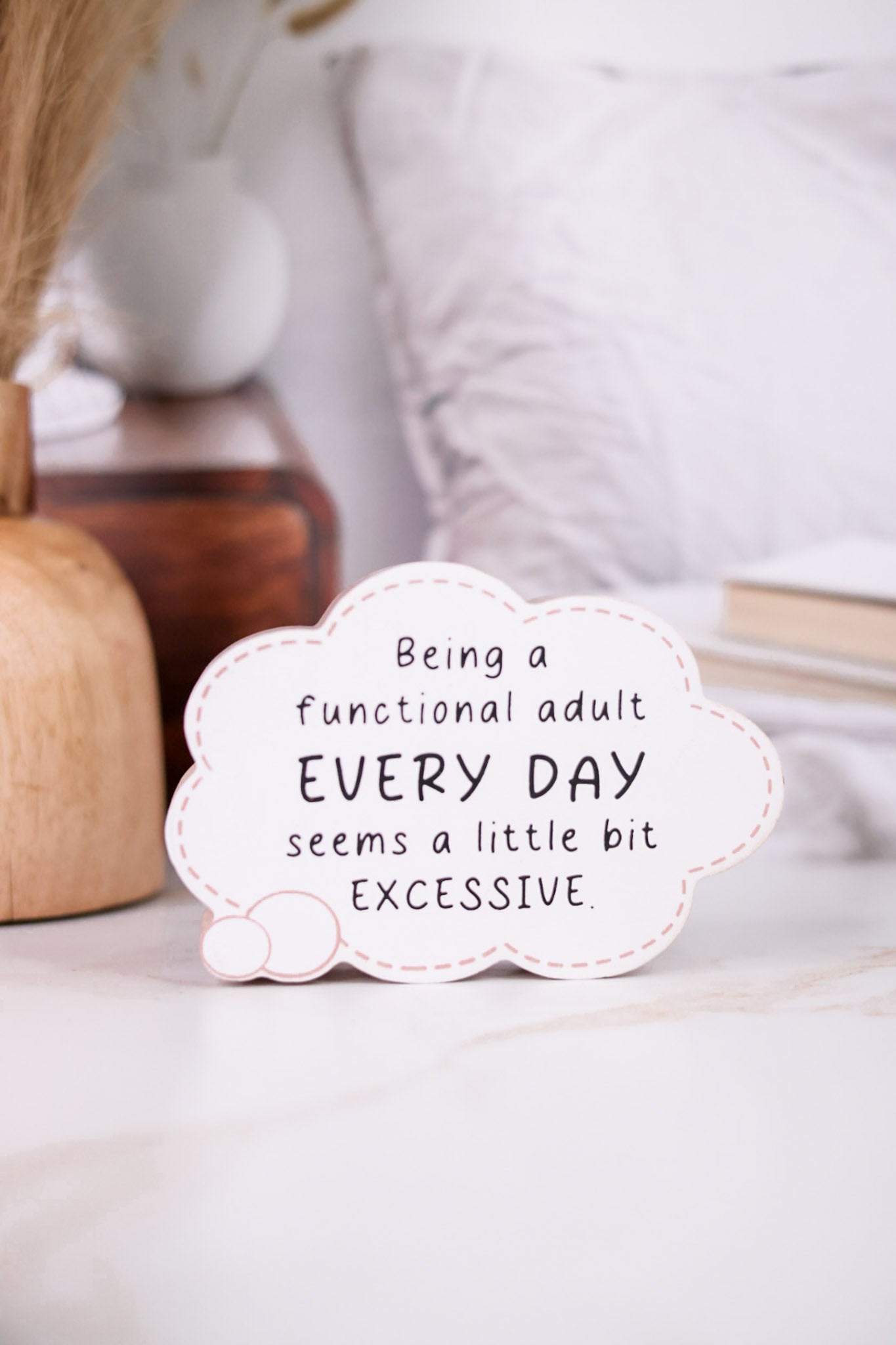 Funny Thought Bubble Chunky Wooden Sitters (4 Styles)