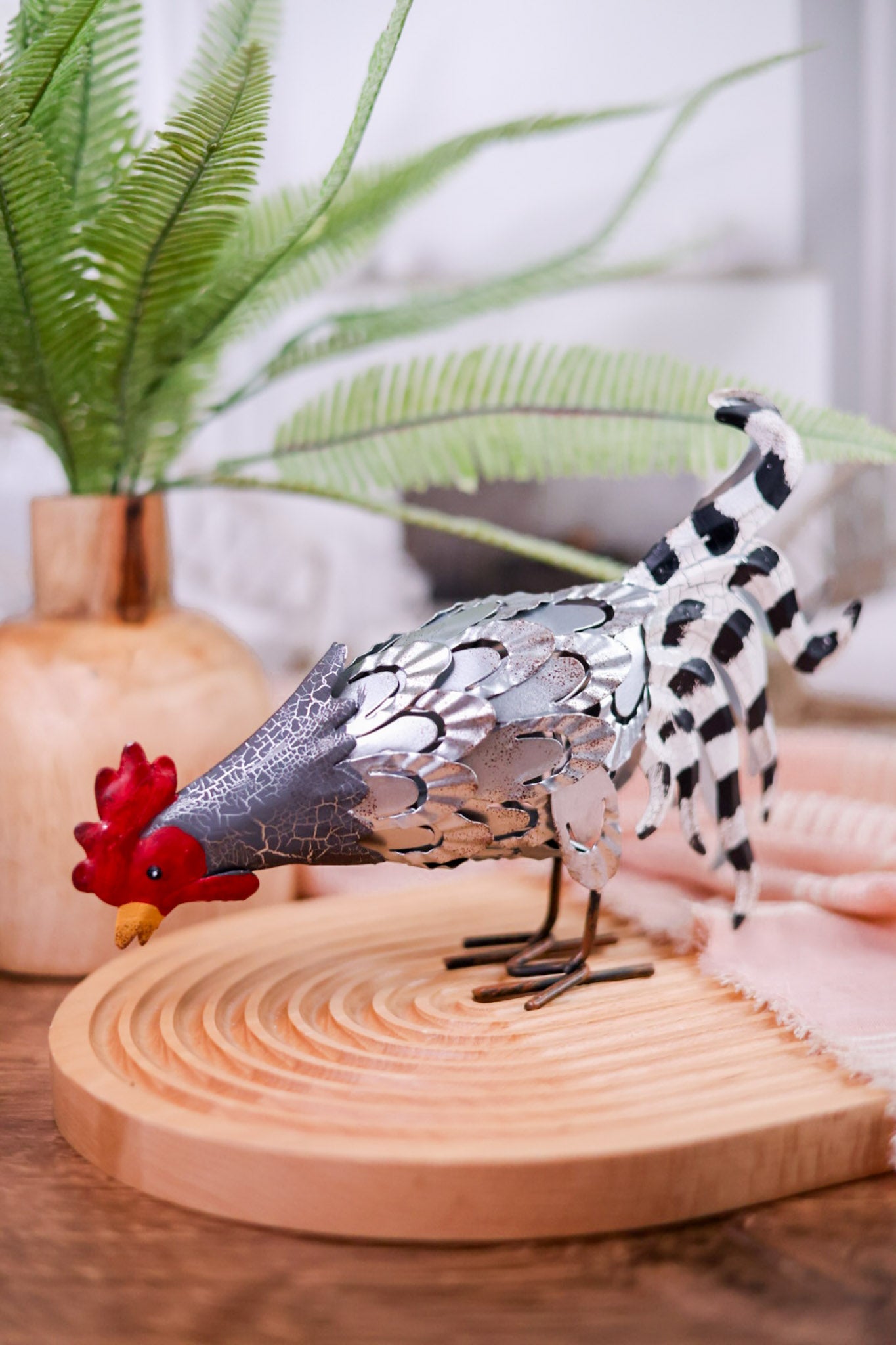 Metal Rooster Tabletop Decor (3 Styles)