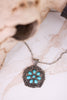 Turquoise Concho Western Pendant Necklace