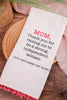 Mom Thank You Pink Pom Hand Towel