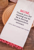 Mom Thank You Pink Pom Hand Towel
