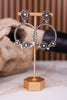 Western Style Flower Drop Hoop Earrings
