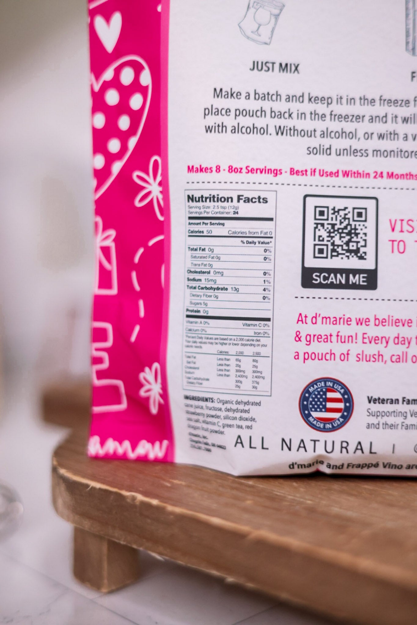 Chocolate Strawberry Martini Craft Cocktail Slush Mix