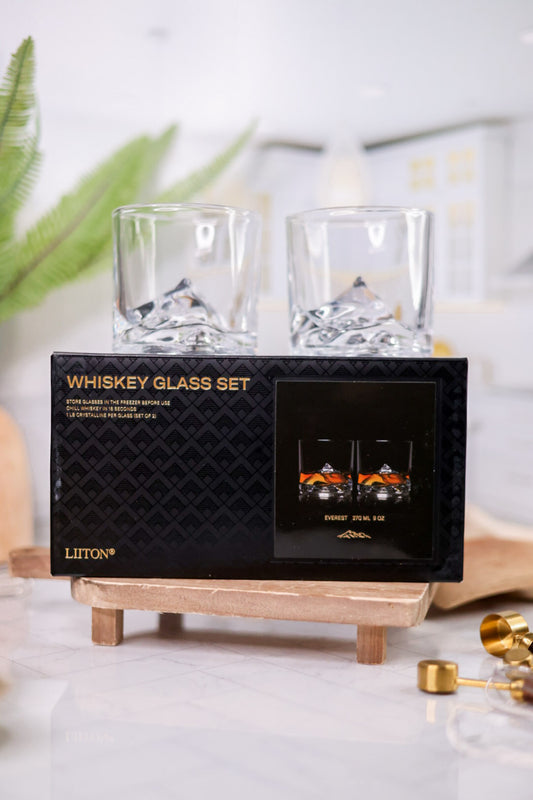 Everest Mountain Whiskey Glasses (Set Of Two)