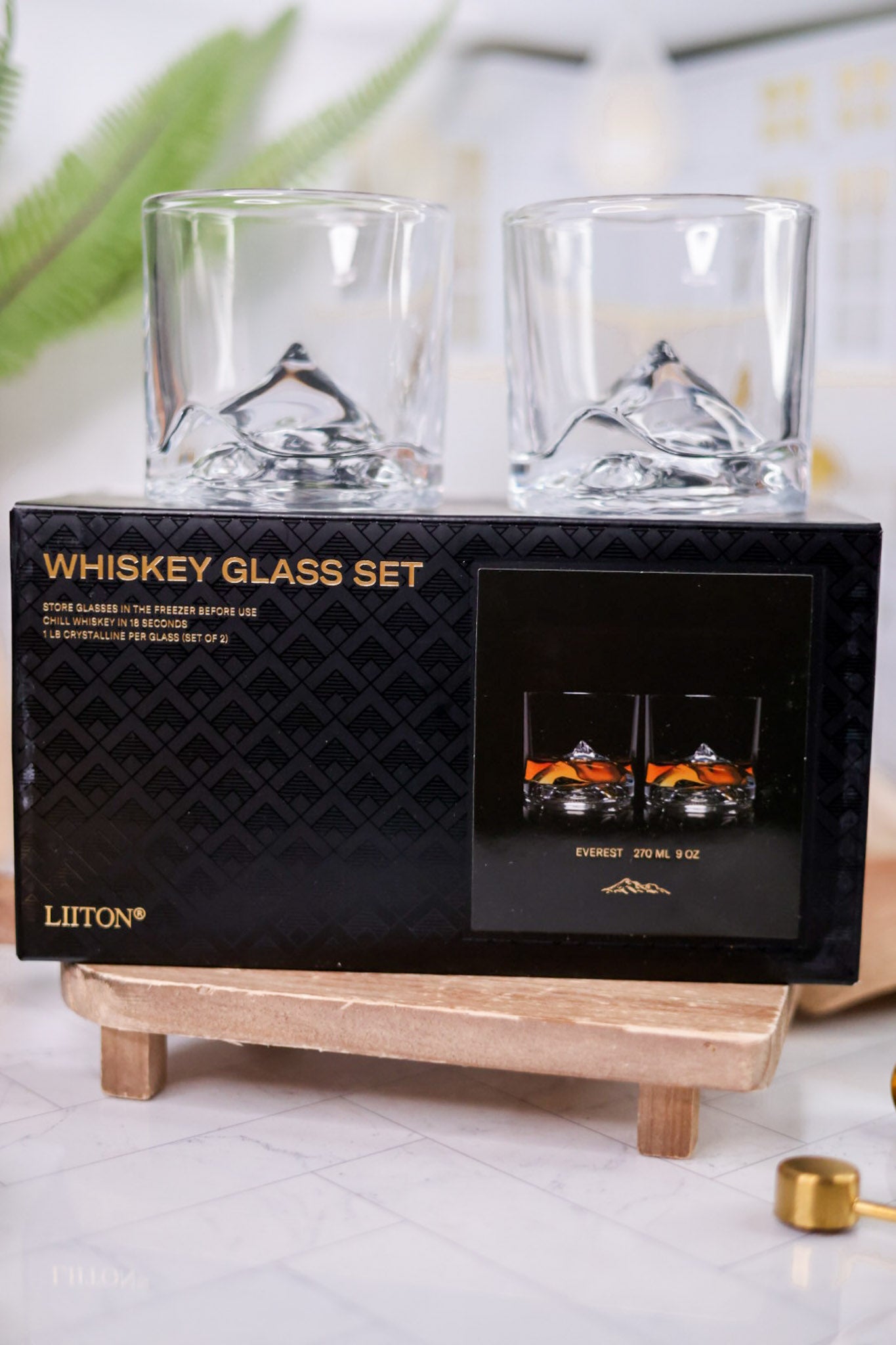 Everest Mountain Whiskey Glasses (Set Of Two)