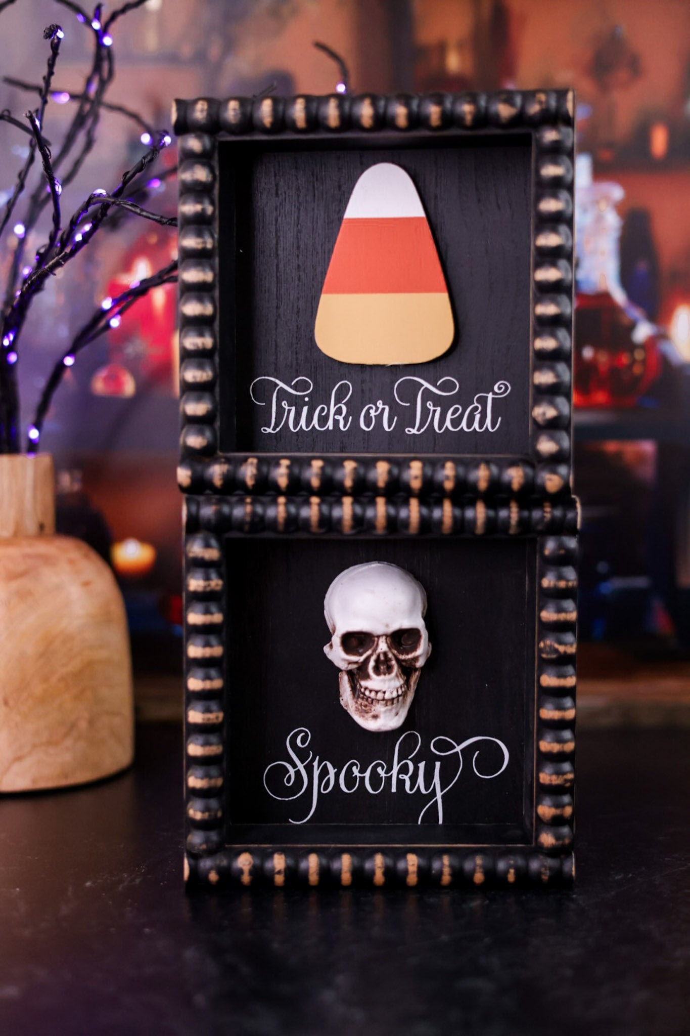 Square Wood Halloween Sign (2 Styles)
