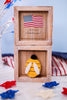 Reversible Bee & American Flag Wooden Sign