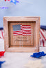 Reversible Bee & American Flag Wooden Sign