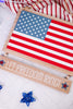 "Let Freedom Ring & Hello Summer Reversible Wooden Sign