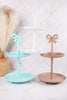 Metal Tiered Stands W/ Decorative Bow