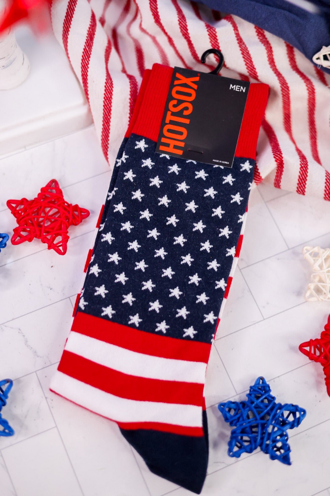 Stars & Stripes Patriotic Men's Socks