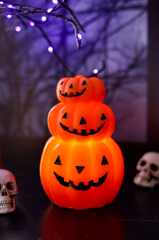 Flameless LED Happy Pumpkin