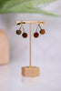 Cheri Cherry Dangle Post Earrings Brass