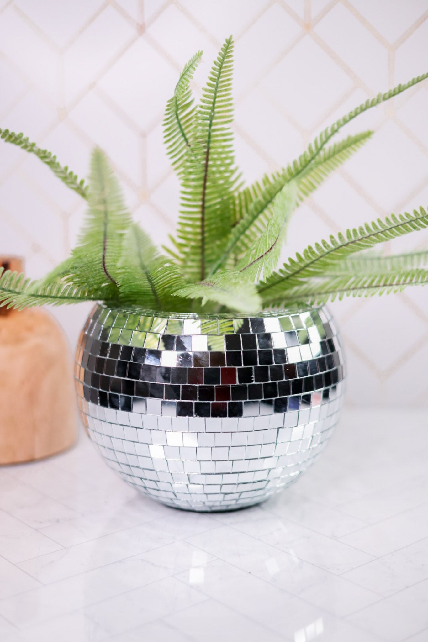 8" Disco Ball Planter