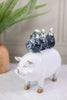 White Resin Pig & Rooster Family