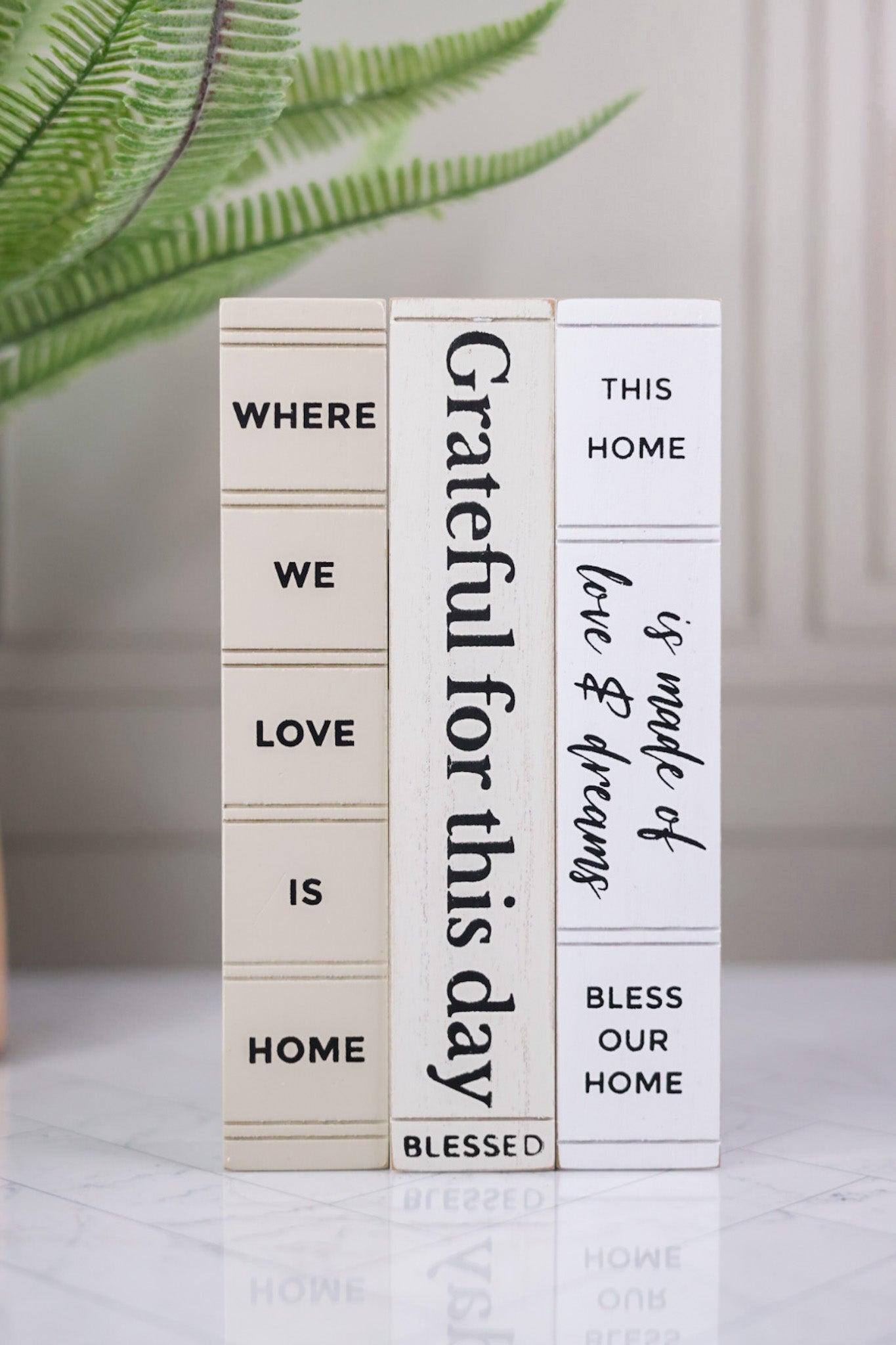 Grateful Home Wood Book End Blocks (3 Styles)