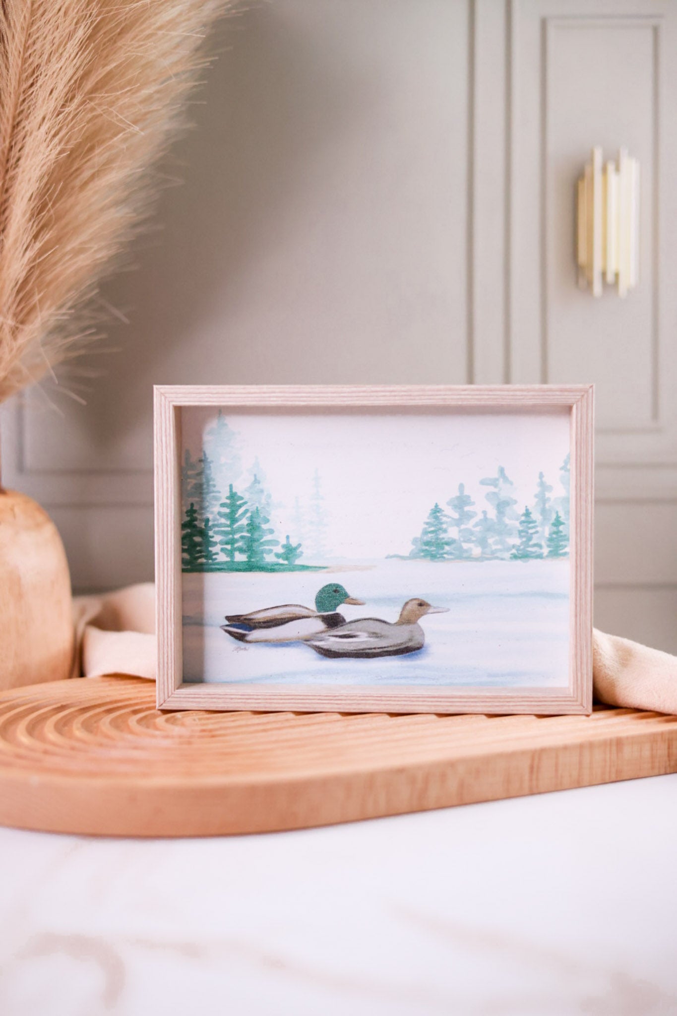 Wood Framed Lake Retreat Scene (2 Styles)