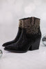 Maya Black Rhinestone Ankle Boots